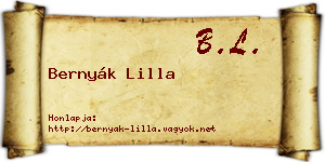 Bernyák Lilla névjegykártya